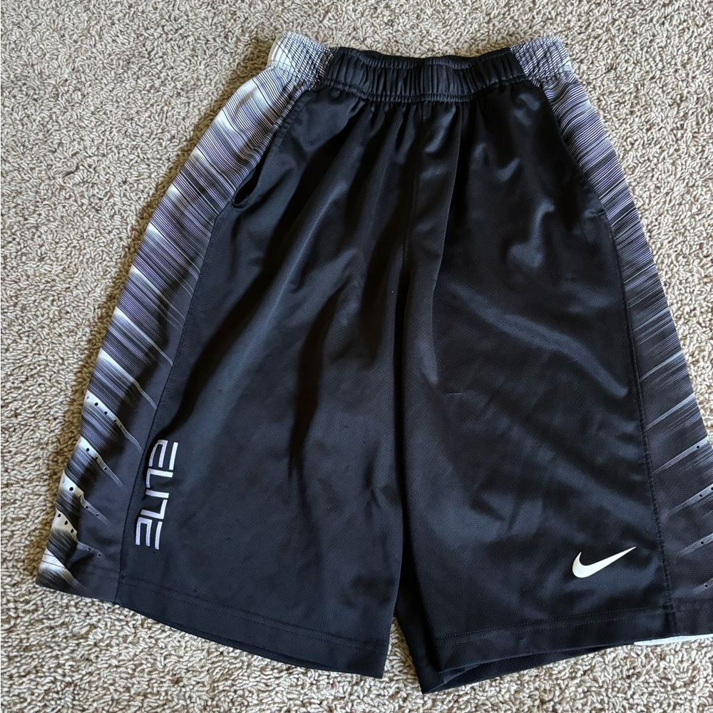 Nike Black and Gray youth Athletic Shorts